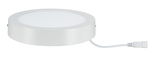 Round white LED panel with cable, energy-saving ceiling light for living spaces