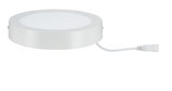 Round white LED panel with cable, energy-saving ceiling light for living spaces