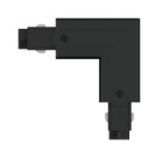 Connecteur d'angle en plastique noir avec vis pour systèmes de rails d'éclairage, accessoire