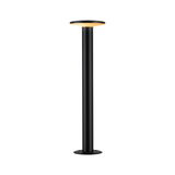 Black metal LED path light with warm white illumination for outdoor and garden pathways