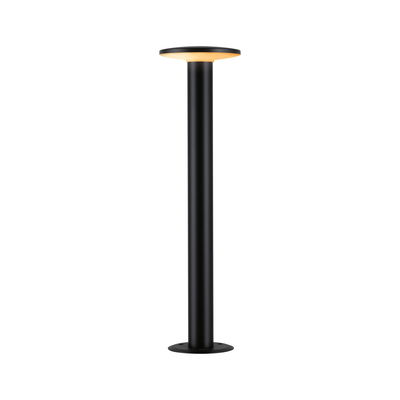 Black metal LED path light with warm white illumination for outdoor and garden pathways