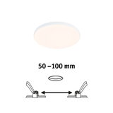 Round white LED ceiling light with diffused cover for energy-efficient room lighting