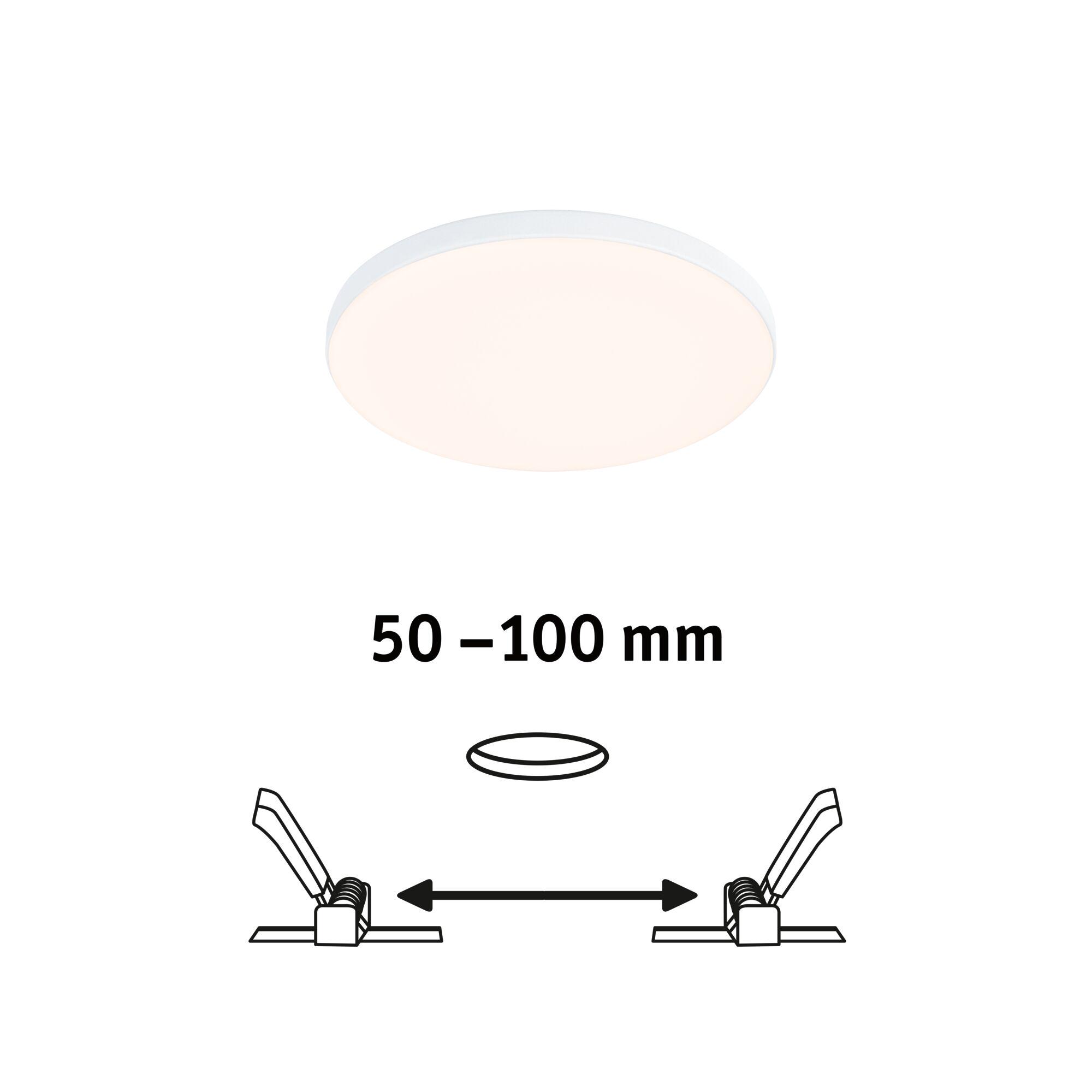 Round white LED ceiling light with warm white glow and slim design for modern indoor lighting