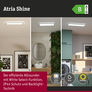 Atria Shine LED-Deckenleuchte mit weißer Lichtfarbe, IP44 Schutz und Backlight-Technik für Bad und Küche