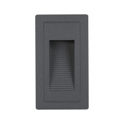 Applique murale LED rectangulaire en aluminium noir avec surface rainurée moderne