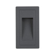 Applique murale LED rectangulaire en aluminium noir avec surface rainurée moderne