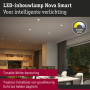 LED-inbouwlamp Nova Smart met traploos instelbaar wit licht voor slimme verlichting