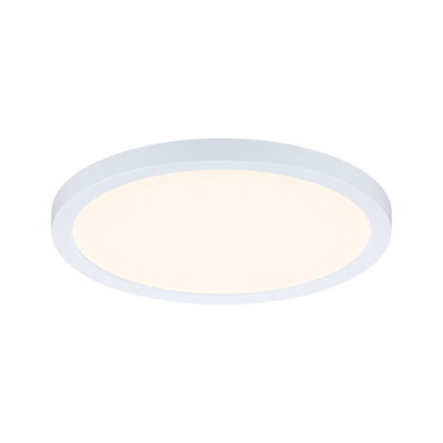 Round white LED ceiling light with warm white glow for modern interiors and energy-efficient lighting