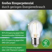Energiesparlampe mit klarem Glas und silbernem Sockel zeigt hohes Einsparpotenzial bei Stromverbrauch