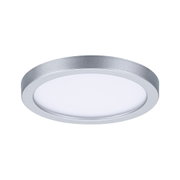 Ronde LED-plafondlamp met zilverkleurige aluminium rand en witte diffuser voor moderne verlichting