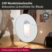 Weiße LED-Wandeinbauleuchte mit Bewegungssensor und 2 Meter Erfassungsbereich für dekorative Lichteffekte