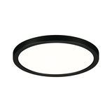 Round LED ceiling light with black aluminum frame and white diffuser for modern room lighting