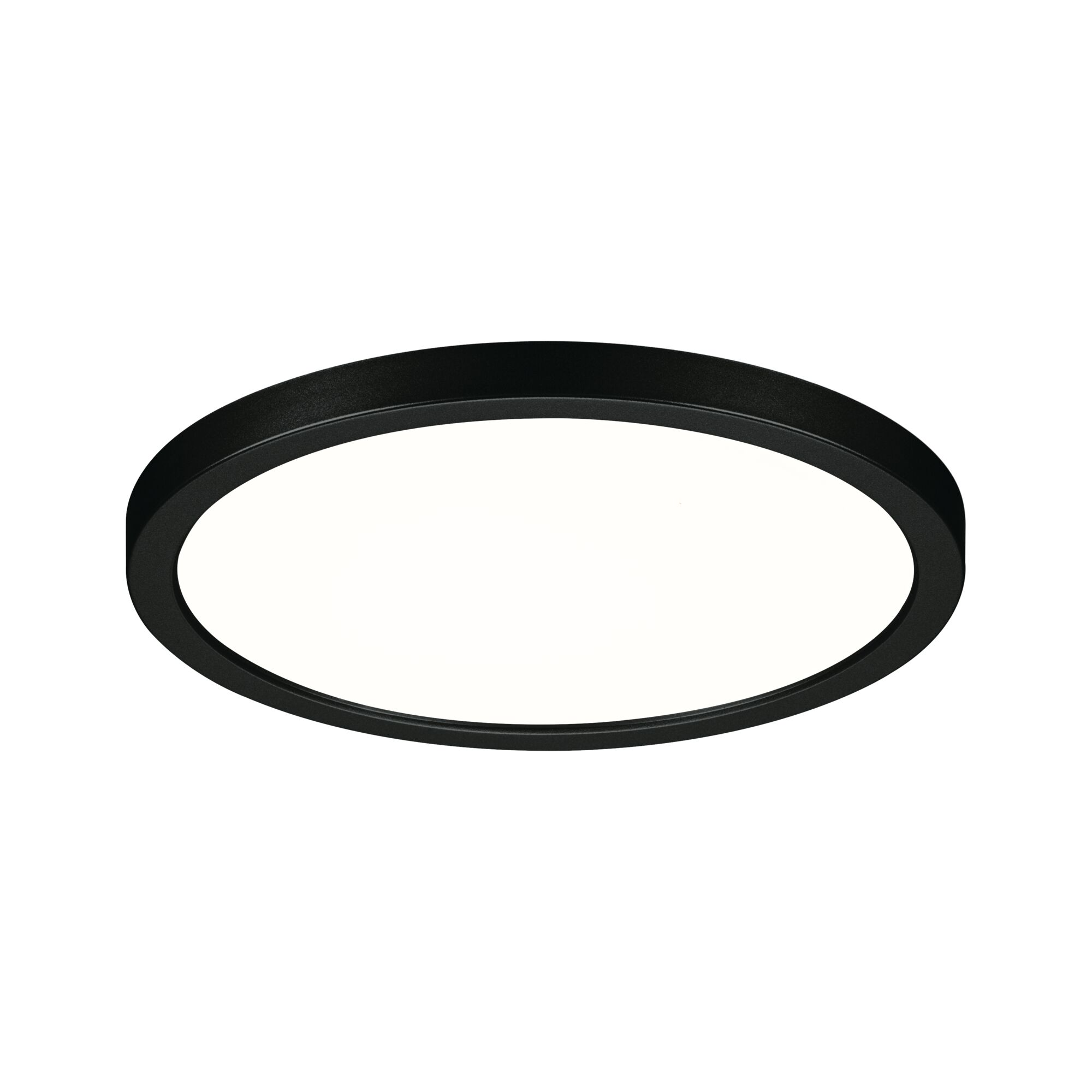 Ronde LED-plafondlamp met zwarte aluminiumrand en witte diffuser voor moderne verlichting