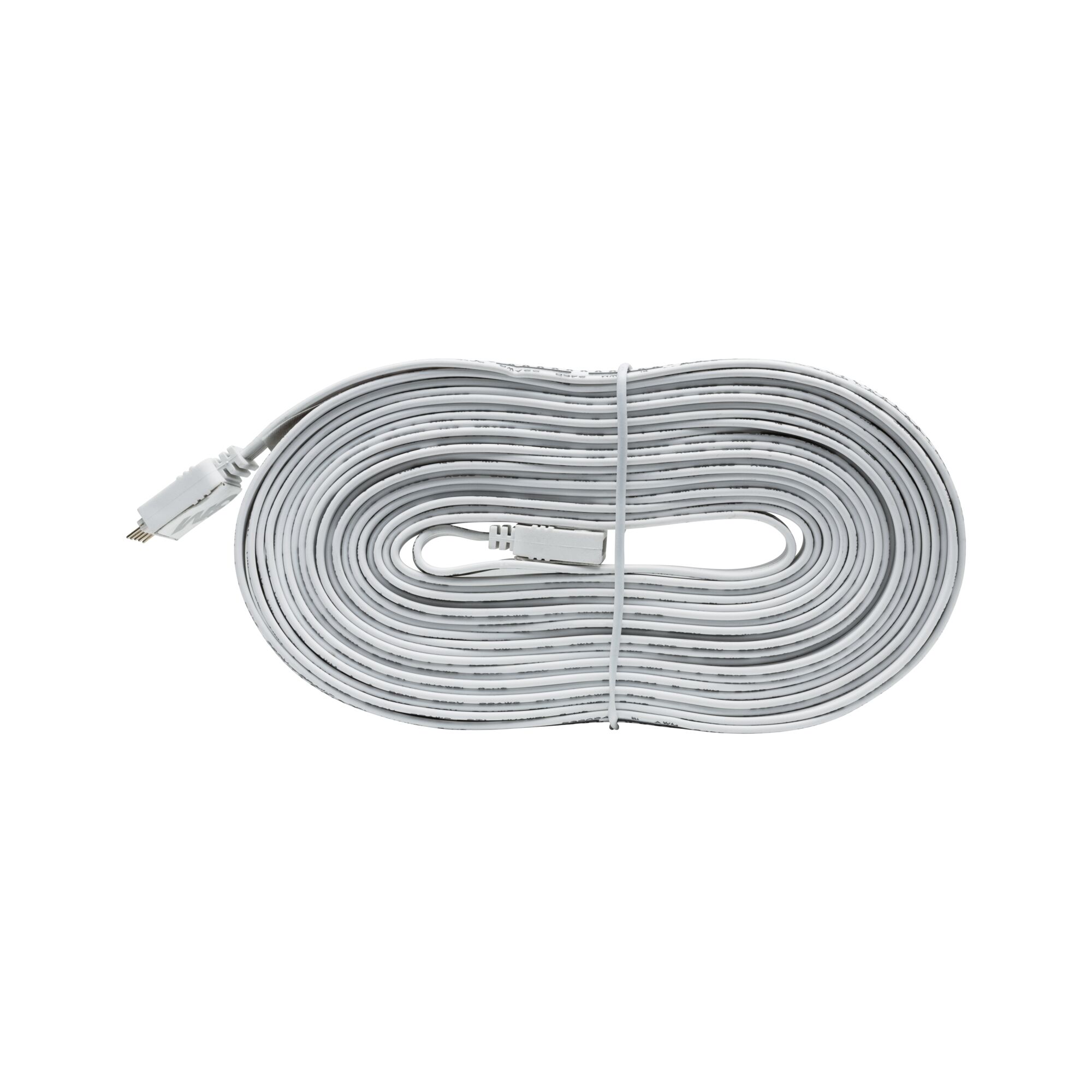 Witte platte LED-verlengkabel met connectoren voor flexibele lichtinstallaties