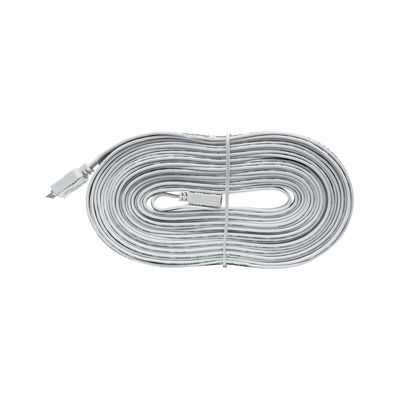 Witte platte LED-verlengkabel met connectoren voor flexibele lichtinstallaties