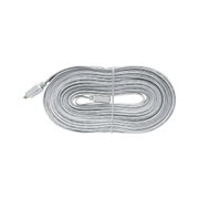 White flat LED extension cable with connectors for flexible lighting setups and installations