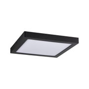 Plafonnier LED carré noir avec diffuseur blanc en plastique pour éclairage intérieur moderne