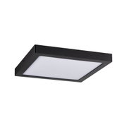 Schwarze quadratische LED-Deckenleuchte mit weißem Diffusor aus Kunststoff für moderne Beleuchtung