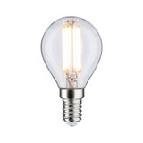 Klassische LED-Glühbirne mit transparentem Glas und E14-Fassung für energiesparende Beleuchtung