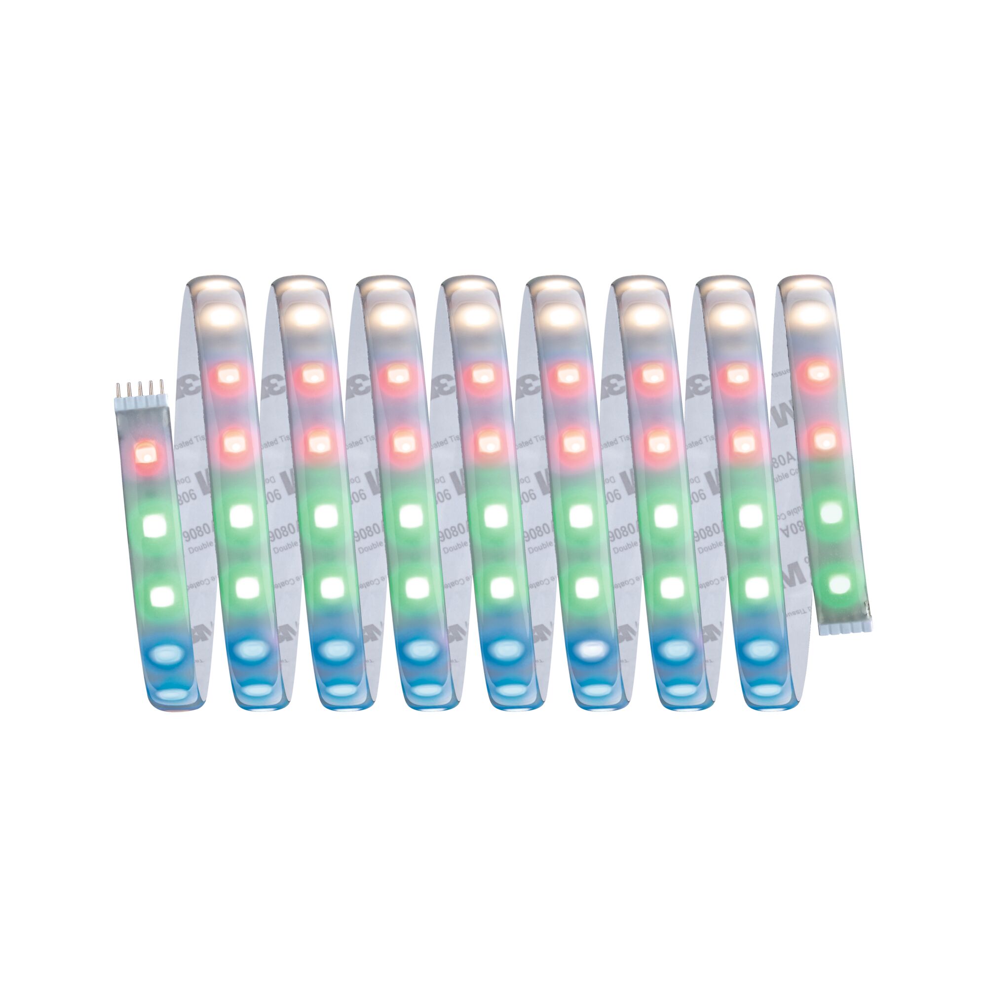 Colourful LED strip with flexible transparent plastic bands for decorative lighting use