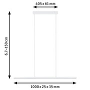 White LED pendant light with minimalist design and adjustable 150 cm length for modern lighting