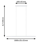 Weiße LED-Hängeleuchte mit minimalistischer Form und verstellbarer Länge 150 cm für moderne Beleuchtung