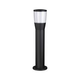 Lanterne extérieure noire en métal avec diffuseur blanc, éclairage LED moderne pour jardin