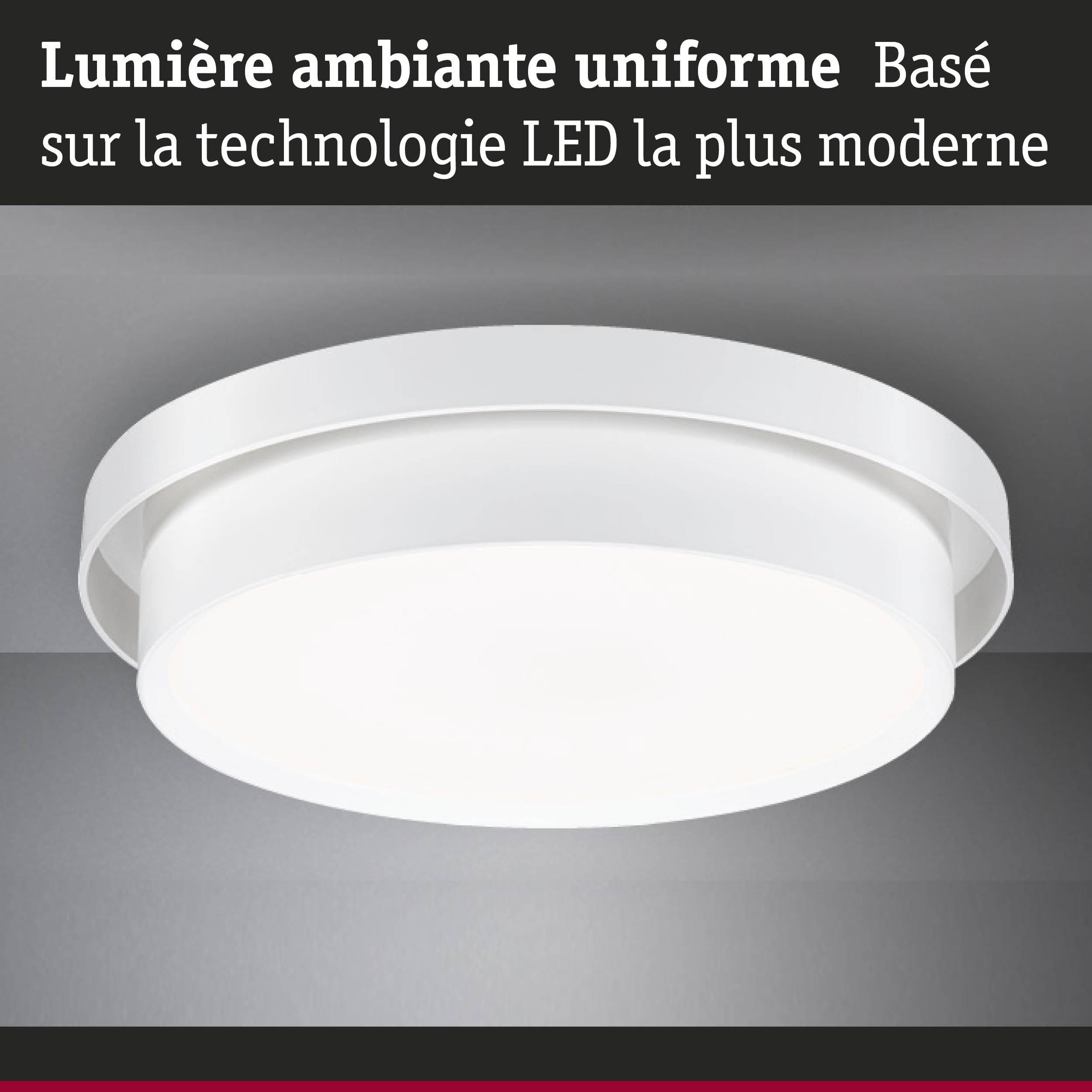 Plafonnier LED blanc rond au design moderne pour un éclairage d'ambiance uniforme