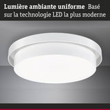 Plafonnier LED blanc rond au design moderne pour un éclairage d'ambiance uniforme