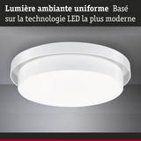 Plafonnier LED blanc rond au design moderne pour un éclairage d'ambiance uniforme