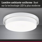 Plafonnier LED blanc rond au design moderne pour un éclairage d'ambiance uniforme