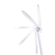 White flexible LED desk lamp with adjustable plastic arm for office lighting and workspace