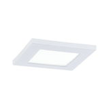 Square white LED ceiling light made of plastic with glare-free diffuser for modern interiors