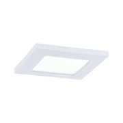 Square white LED ceiling light made of plastic with glare-free diffuser for modern interiors