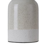 Vase en céramique blanc crème avec base mate blanche et texture fine pour décoration intérieure moderne
