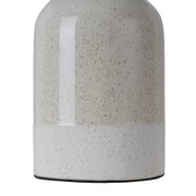 Ceramic vase in cream white with matte white base and fine texture for modern home decor