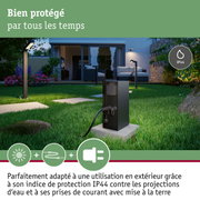 Plug & Shine Colonne de prises Rio incl. transformateurs IP44 Anthracite