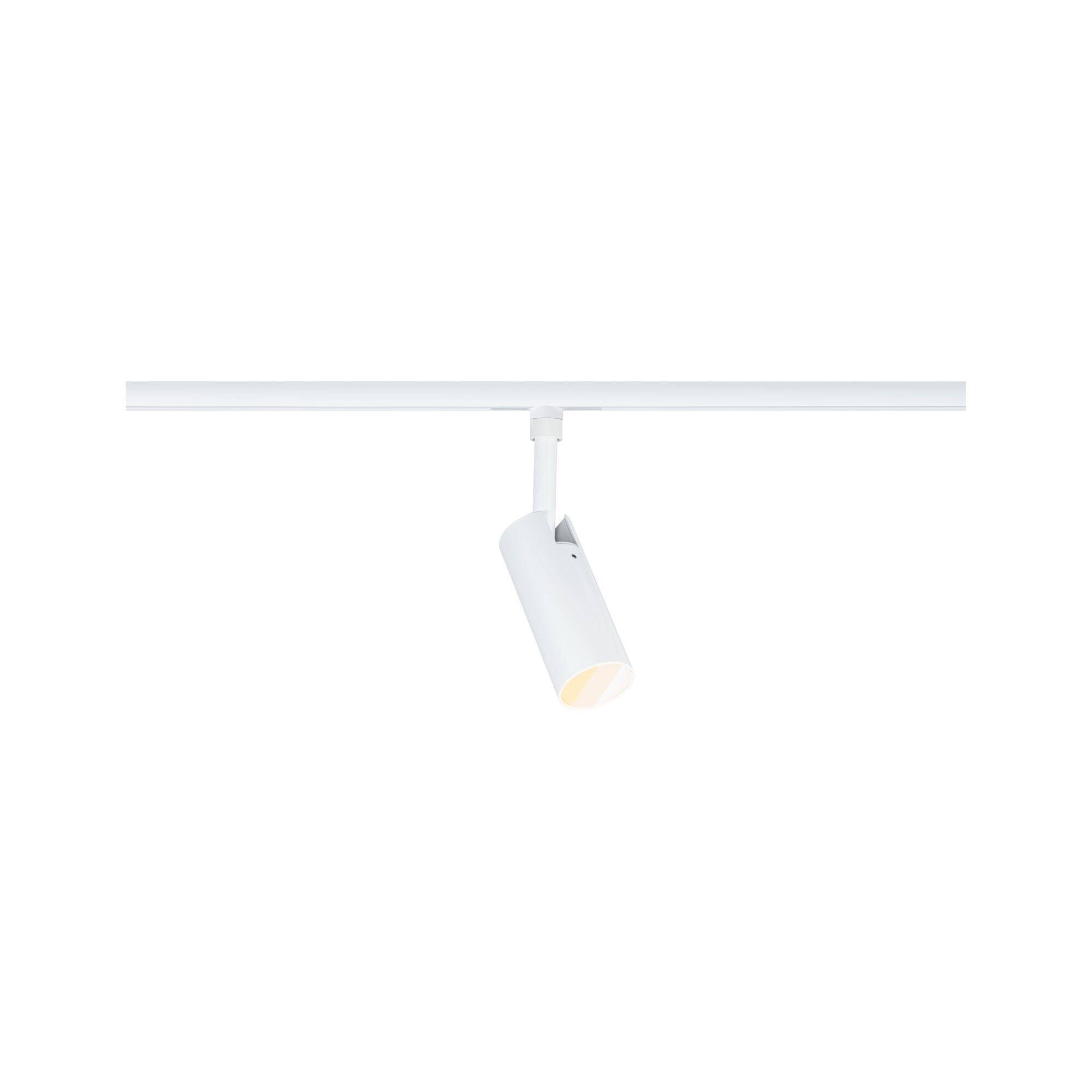 Modern white metal LED track spotlight for flexible indoor lighting solutions