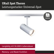 URail Spot Theron in mattem Silber mit langlebiger LED und Memory-Funktion für universelle Beleuchtung