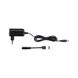 Zwarte stroomadapter met kabel en connector voor LED-verlichting, stroomvoorziening accessoire.