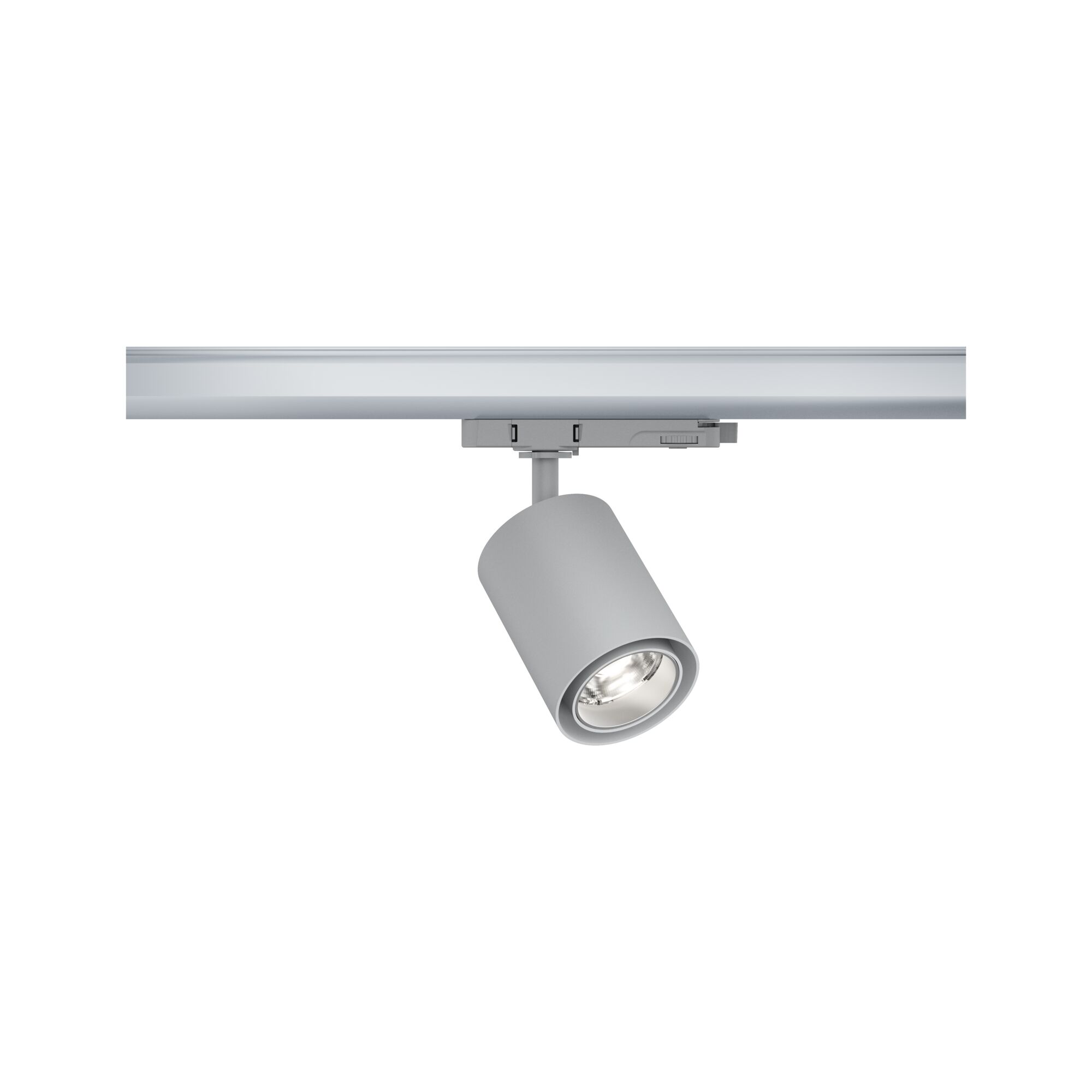 Moderner grauer LED-Strahler aus Metall für Schienensysteme, energiesparende Innenbeleuchtung