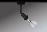 Support de lampe noir avec ampoule LED claire détachée pour éclairage moderne