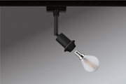 Schwarze LED-Schienenleuchte mit abnehmbarer Glühbirne für flexible Beleuchtungslösungen