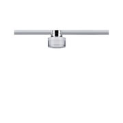 Modern chrome LED ceiling spotlight with clear glass, energy-efficient indoor lighting