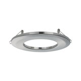 Round brushed stainless steel recessed frame in silver for LED downlights