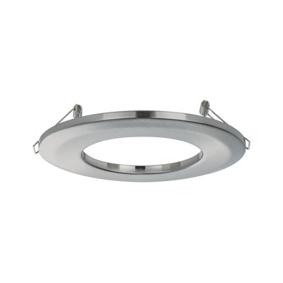 Ronde inbouwring van geborsteld roestvrij staal in zilver voor LED-spots