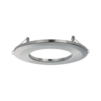 Cadre encastré rond en acier inoxydable brossé argenté pour spots LED