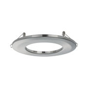 Cadre encastré rond en acier inoxydable brossé argenté pour spots LED