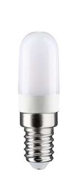 Kleine LED-Leuchtmittel in Weiß mit E14-Fassung aus Metall für energiesparende Beleuchtung