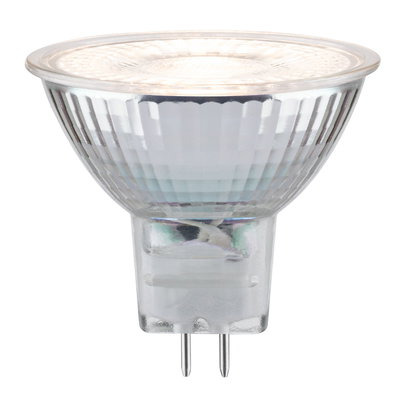 Heldere glazen LED-reflectorlamp met twee metalen pinnen, energiezuinige verlichtingsoplossing